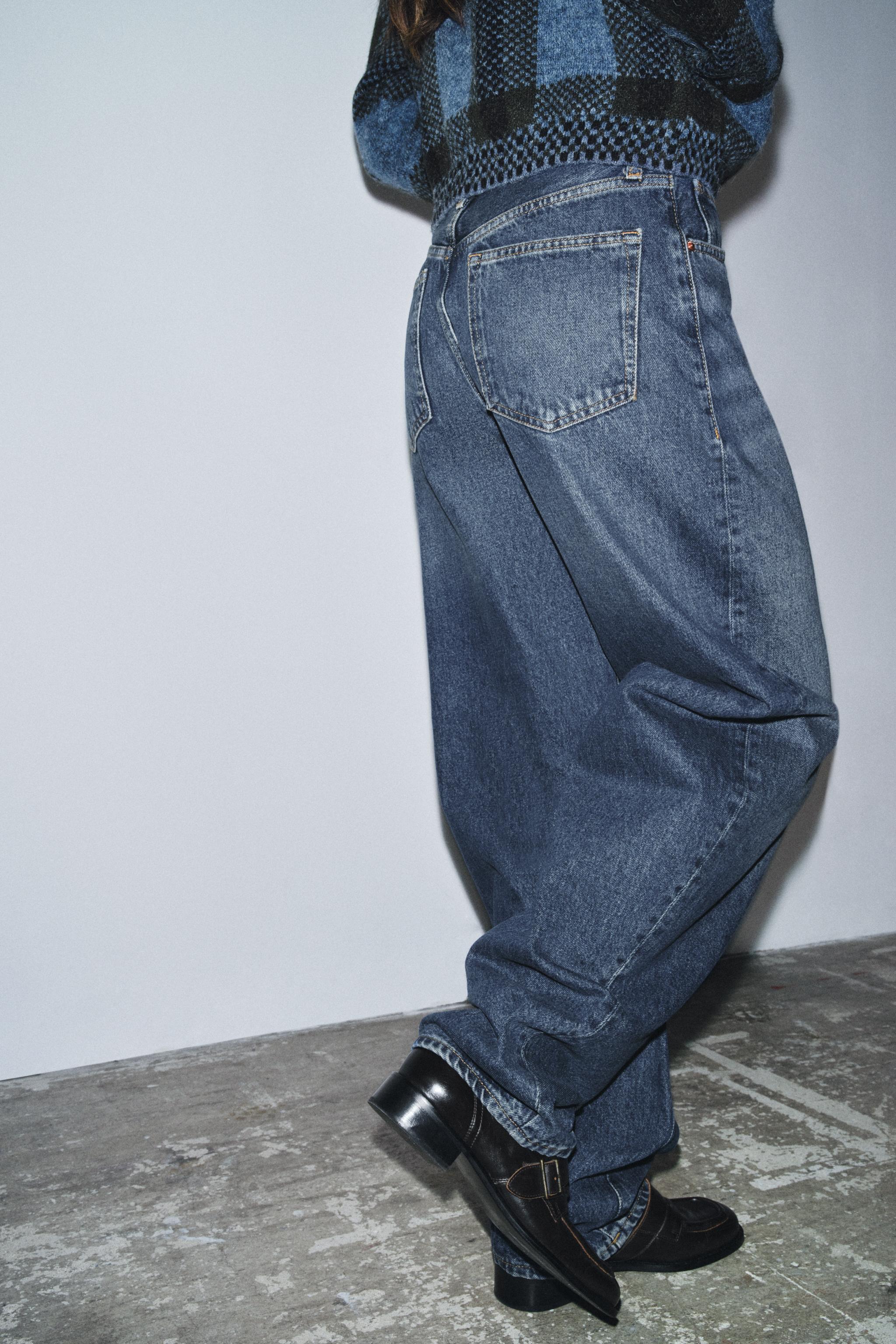 ZW COLLECTION BALLOON HIGH-WAIST JEANS